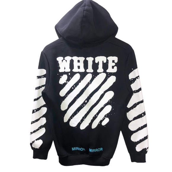 spray paint off white hoodie